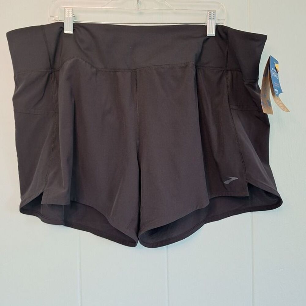 Brooks Chaser 5" 2-In-1 Shorts 2.0 Running Shorts Black Women's Size XXL NWT